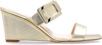 Roger Vivier Belle Wedge Mules - Dames - Sleehakken - Geel - 36 EU - Leer - Schoenen