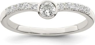 Diamond2Deal Sterling Silver Cubic Zirconia Ring