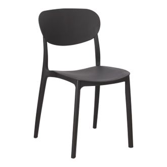 5five Simply Smart 5five Simply Smart - Silla Apilable De Pl&aacute;stico Negro Plasta - 5five