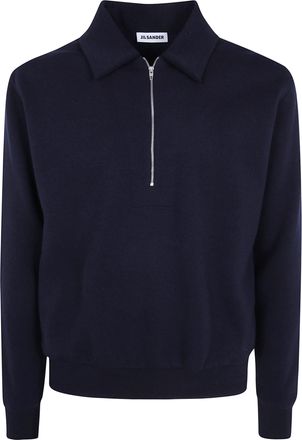 Jil Sander Sweatshirt Crew Neck Long Sleeves Embroidered