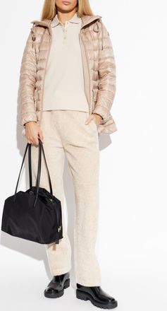 Moncler Polo With Logo, Womens, Cream