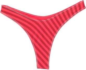 Frankies Bikinis X Jennie Full Moon Striped Satin Bikini Bottoms