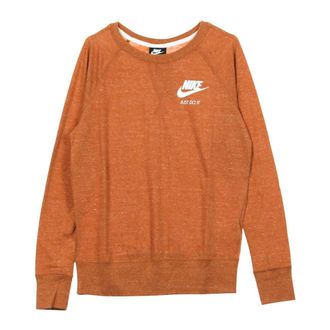 Nike Gym Vntg Crew Long Sleeve T-Shirt - Dames - Sportshirts - Oranje - L - Fitness