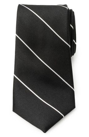 Cufflinks Inc. Black Stripe Silk Tie at Nordstrom