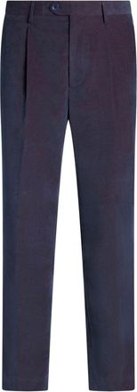 Etro tailored velvet trousers - men - Velvet - 48 - Blue