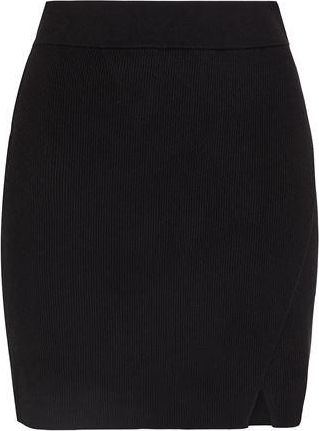 8 by YOOX VISCOSE BLEND MINI WRAP KNIT SKIRT