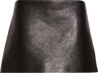 Khaite Jett Leather Miniskirt in Black at Nordstrom, Size 12