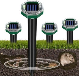 OEM Repelente Ultras&oacute;nico Para Gatos, Repelente Ultras&oacute;nico Para Ratones De 4 Piezas, Repelente Para Gatos De Exterior De 360&deg;, Repelente Ultras&oacute;nico Mejo