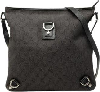 Gucci Pre-owned Vintage Crossbody Bag - Dames - Vintage Schoudertas - Bruin - ONE Size - Katoen - Vintage