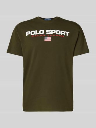 Polo Ralph Lauren T-Shirt mit Label-Print in Oliv, Gr&ouml;&szlig;e L