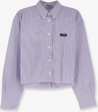 Miu Miu Camicia in cotone pin check - MIU MIU - gender_Woman