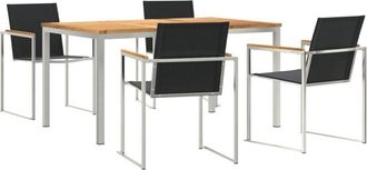 vidaXL GardenDiningSet 5 pcs SolidTeakwood vidaXL