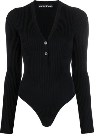ADĀMO Andrea Adamo Donna, Top, Nero, M, new