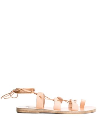 Ancient Greek Sandals Alcyone platte sandalen - Beige