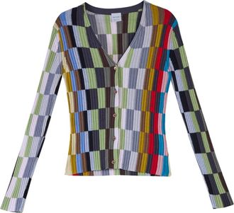 Paul Smith Cardigans, female, Multicolor, Size: L Cardigan Righe Mix