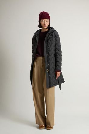 Woolrich donna Heritage Parka trapuntato in microfibra Nero Taglia XXS