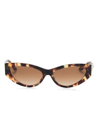 Versace Occhiali da sole Greca Strass cat-eye - Marrone