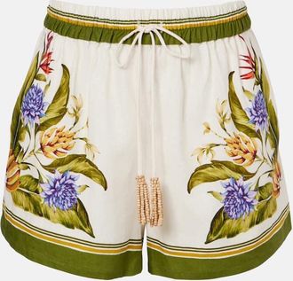 Farm Rio Shorts en mezcla de lino estampados