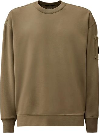 C.P. Company Felpa girocollo con dettaglio lente - Marrone