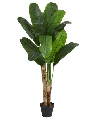 Nearly Natural 4Ft Double Stalk Banana Artificial Tree