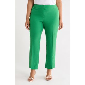 Kasper Ava Straight Leg Pants in Lush Green at Nordstrom, Size 20W