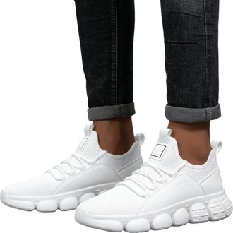 Generic Fashionable Sneakers, Lightweight Breathable Low-Top Running Shoes, Walking Shoes Cushion Comfortable, Unisex (White,11.5)