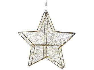 Beliani Decoraci&oacute;n de pared estrella metal 58 cm plateado