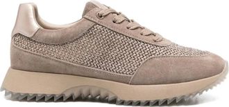 Sergio Moretti Schoenen, Dames, Beige, 38 EU, Su&egrave;de, Firenze Wedge Sneaker