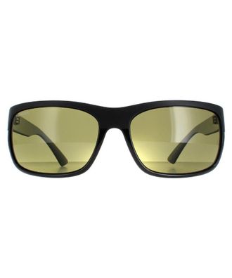 Serengeti Eyewear Wrap Unisex Matte Black Top Shiny Mineral Polarized 555nm Pistoia - One Size