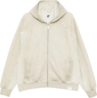 Izzue logo-embroidered hoodie - Neutrals