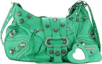 Balenciaga Le Cagole Leather Medium tote bag - Groen