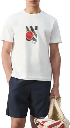 Mango Watermelon Cotton Graphic T-Shirt in White at Nordstrom, Size Large