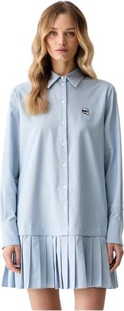 Karl Lagerfeld Shirt Dress - Dames - Shirt Kleedjes - Blauw - XS - Kleedjes