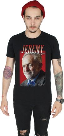 Sanfran Clothing Sanfran - Corbyn for The Many Not The Few Jeremy Labour Party Election T-Shirt - Extra Large/Black