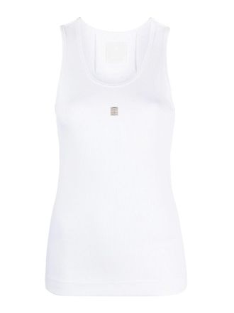 Givenchy Slim Fit Tank Top In Cotton With 4G Detail