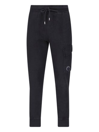 C.P. Company Black Cargo Cotton Slim Sweatpants