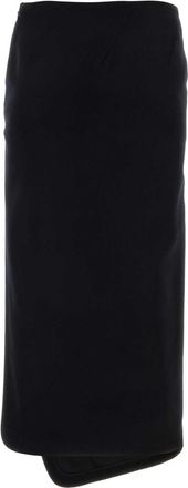 Ann Demeulemeester Womens Black Felt Oline Skirt Wool - Size EU 38 (Womens)