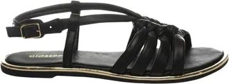 Gioseppo Schoenen, Dames, Zwart, 39 EU, Pepperell Platte Sandaal