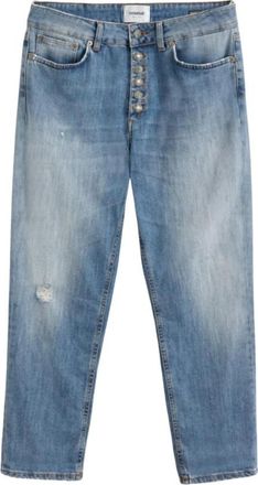 Dondup Juweel Versierde Broek - Dames - Cropped Jeans - Blauw - W25 - Jeans