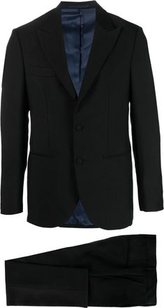 D4.0 single-breasted wool suit - men - Virgin Wool/Cupro - 50 - Black