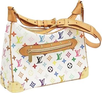 Louis Vuitton Pre-owned Monogram Multicolore Boulogne Coated Canvas Shoulder Bag - Dames - Vintage Schoudertas - Wit - ONE Size - Leer - Vintage