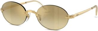 Ray-Ban Rimless Oval Zonnebrillen - unisex - Zonnebrillen - Geel - 54 MM - Accessoires