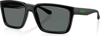 Arnette Mat Zwart Gepolariseerde Zonnebril - Heren - Zonnebrillen - Zwart - 57 MM - Accessoires