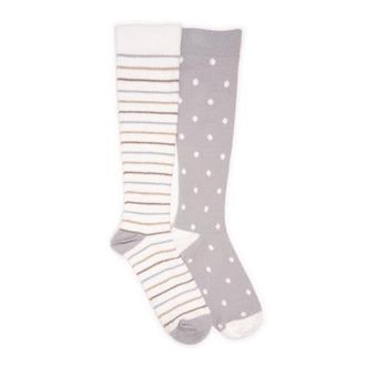 Muk Luks Compression Cozy Tall Sock 2 Pair Pack in Grey Pack at Nordstrom