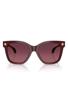 Versace 55mm Square Sunglasses in Burgundy /Rose Gradient Black at Nordstrom