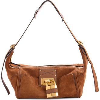 Chlo&eacute; Paddington Suede Shoulder Bag in Vintage Brown at Nordstrom