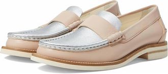 Pedro Garcia Womens Stina Loafer Shoe In Buff-Silver Accent