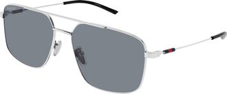 Gucci Light Grey Navigator Mens Sunglasses GG2096SA 003 59