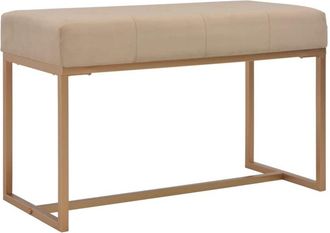 vidaXL Banco 80 Cm Terciopelo Beige Vidaxl