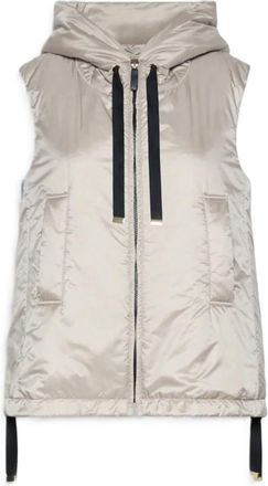 Max Mara Greengo Vest - Dames - Bodywarmers - Beige - M - Leer - Jassen